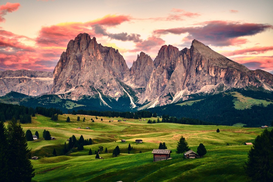Dolomites alpine landscape detail
