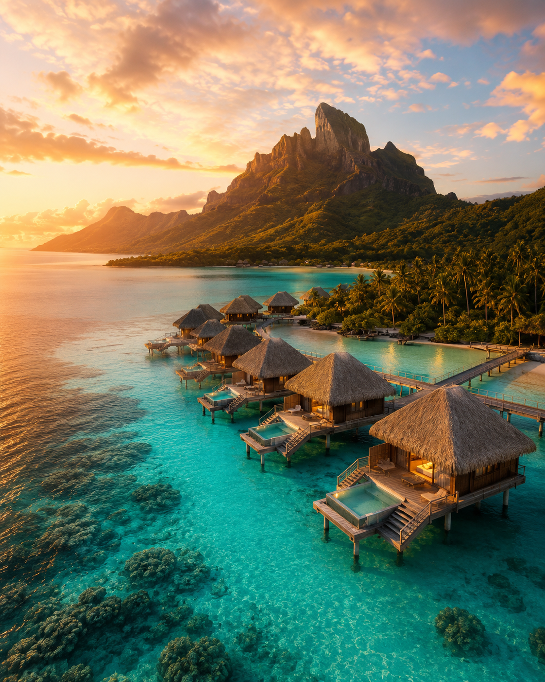 Inspiración de viaje de lujo en las islas del Pacífico