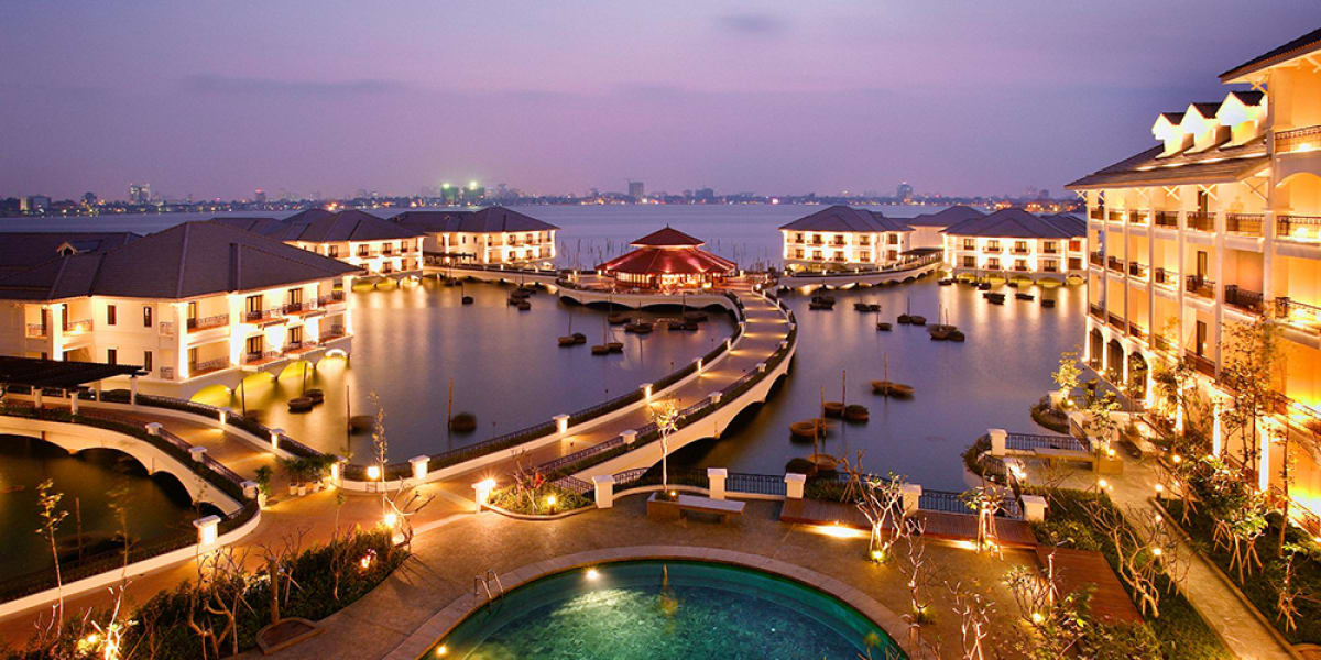 West Lake (Hồ Tây) in Hanoi at sunset