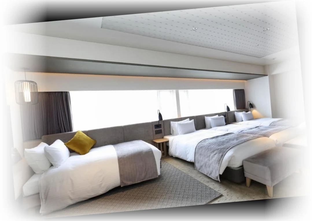 솔라리아_니시테츠_호텔_후쿠오카_디럭스_쿼드러플룸_(전망_없음,_금연)_-_객실_엿보기