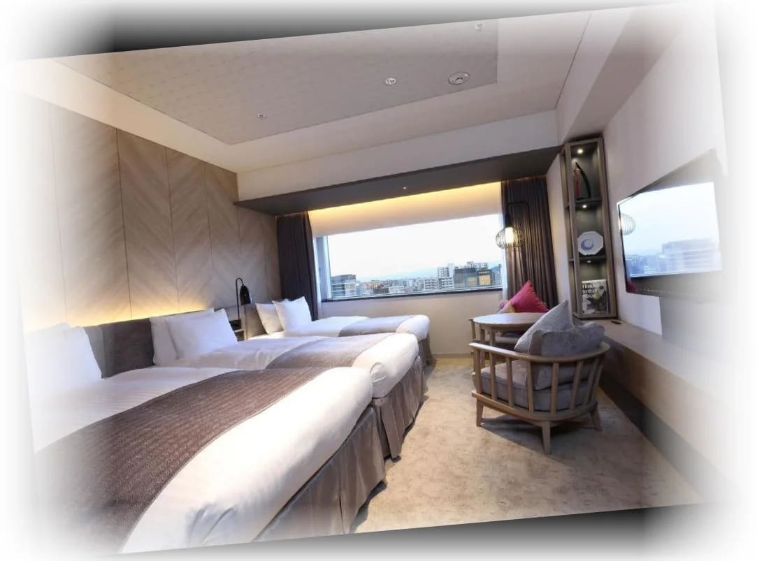 솔라리아_니시테츠_호텔_후쿠오카_시티뷰_할리우드_트리플룸_(금연)_-_객실_엿보기