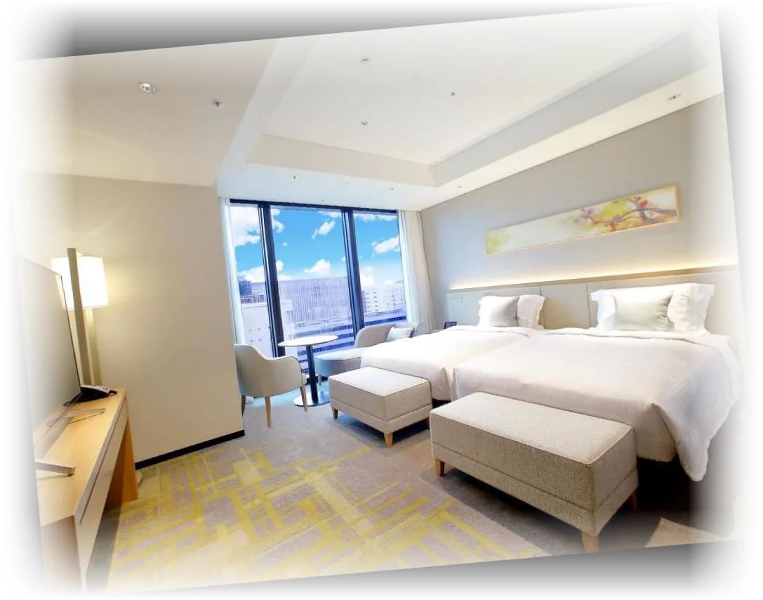 미야코_호텔_하카타_디럭스_트윈_(금연)_-_객실