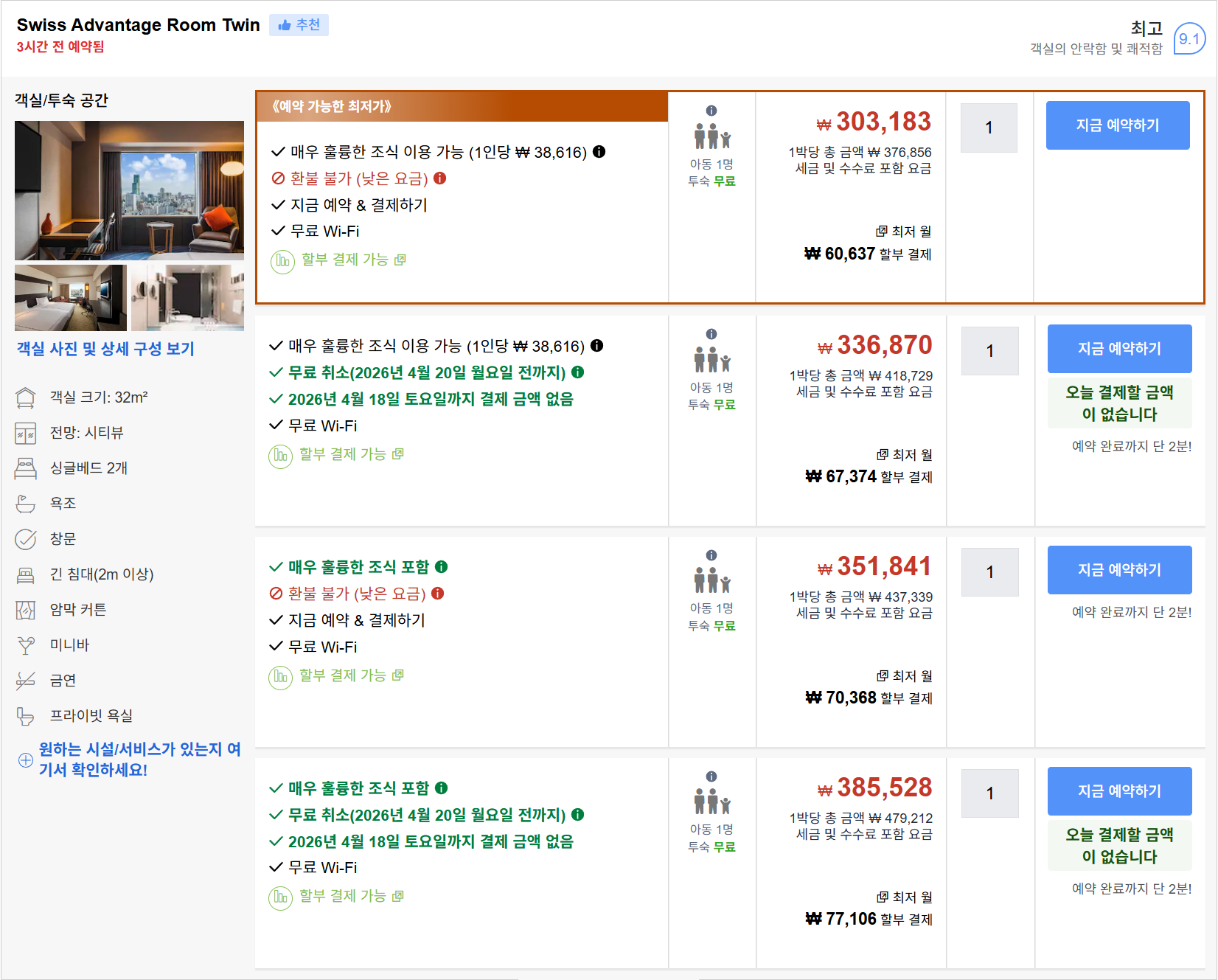 Swiss Advantage Room Twin