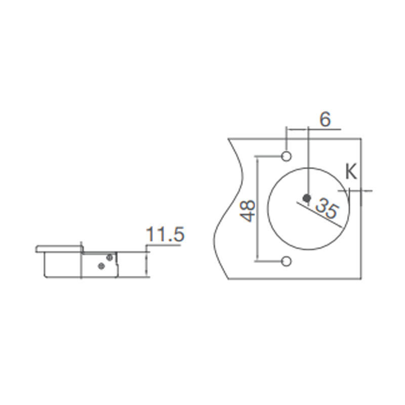 Bản lề cài giảm chấn SS304_105 độ_Lọt lòng_Màu đen 7 171 108