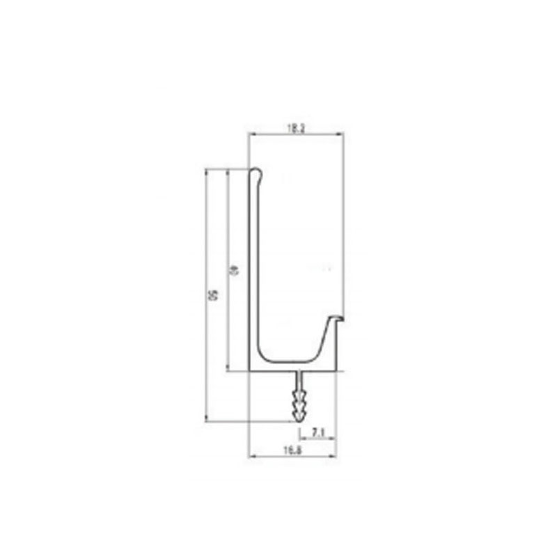 Tay nắm tủ_Nhôm_Bạc bóng 7 751 049