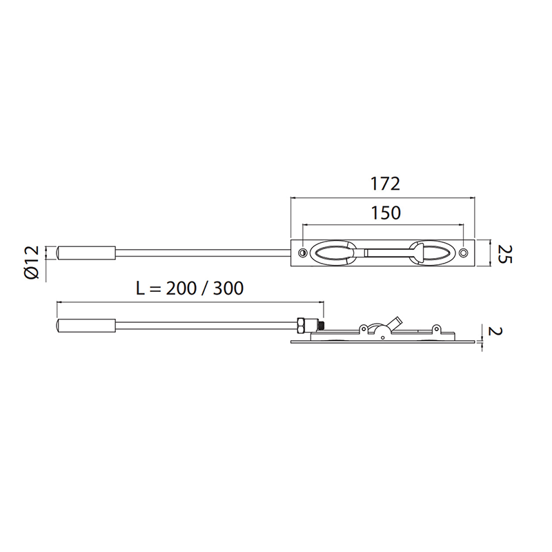 Chốt âm cửa sắt 709.17.993