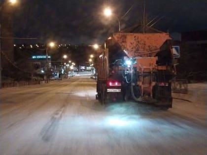 Дорожники приступили к уборке Иркутска еще ночью