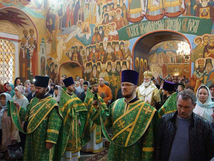 В праздник Входа Господня в Иерусалим митрополит Вадим совершил Божественную литургию в соборе Богоявления