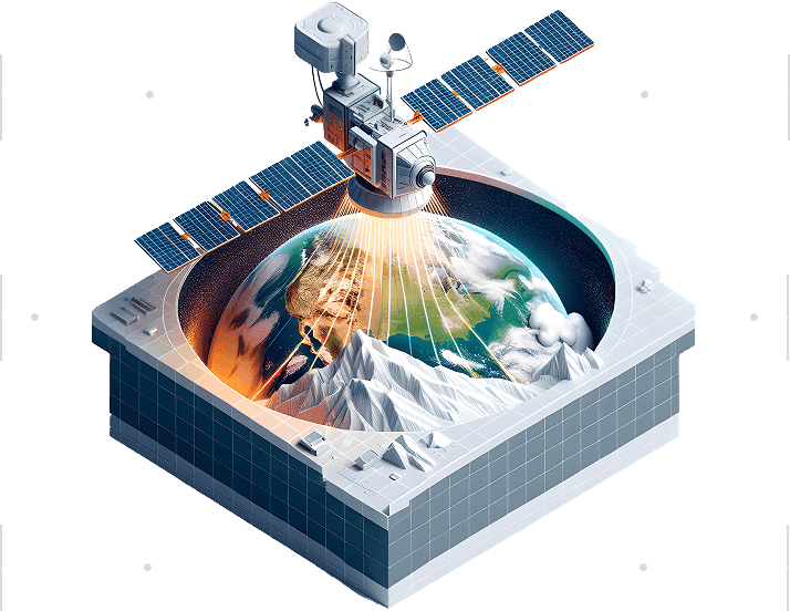 LiDAR data processing background — 3D terrain and infrastructure mapping