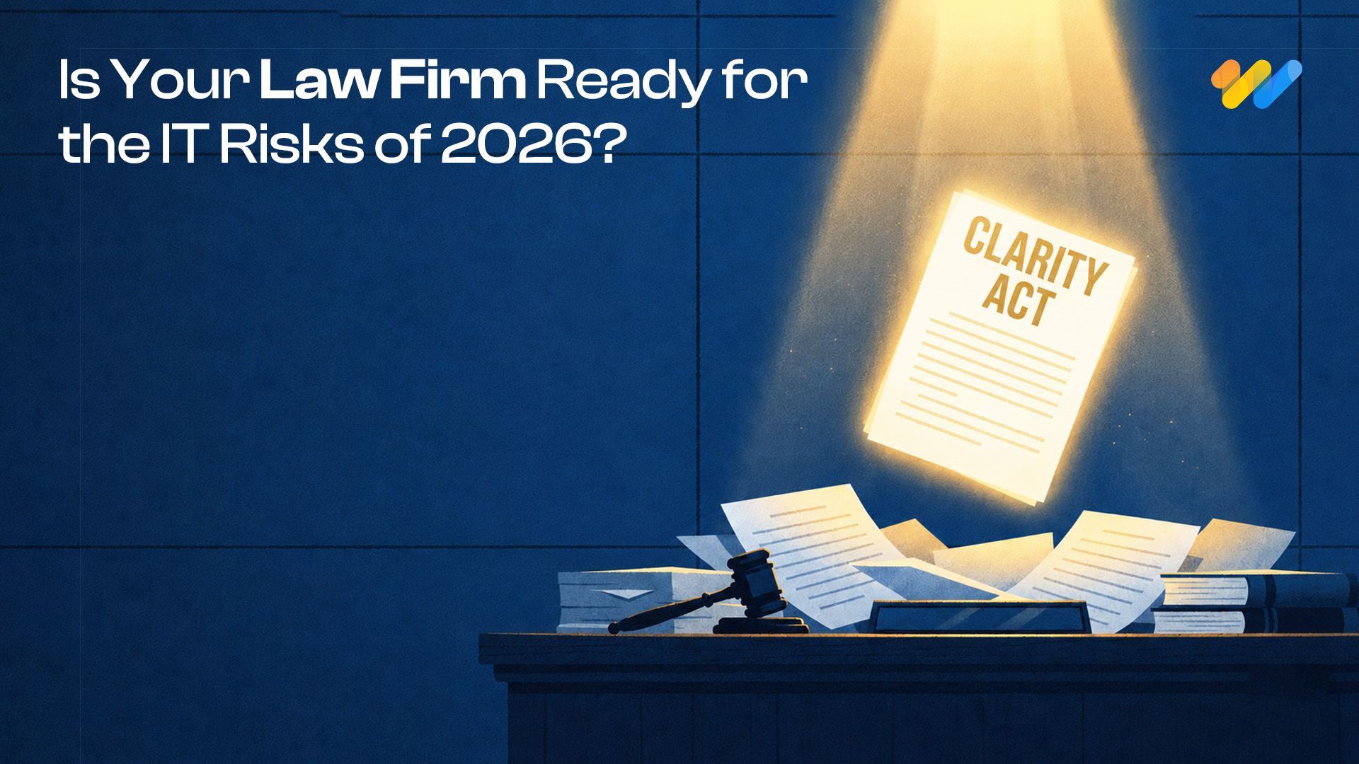 Law firm leaders reviewing 2026 IT priorities on screen in a modern office