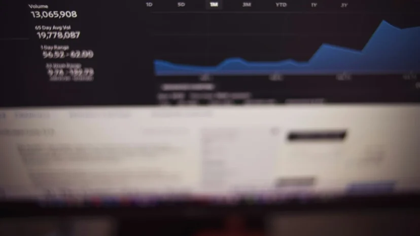 Data on a screen