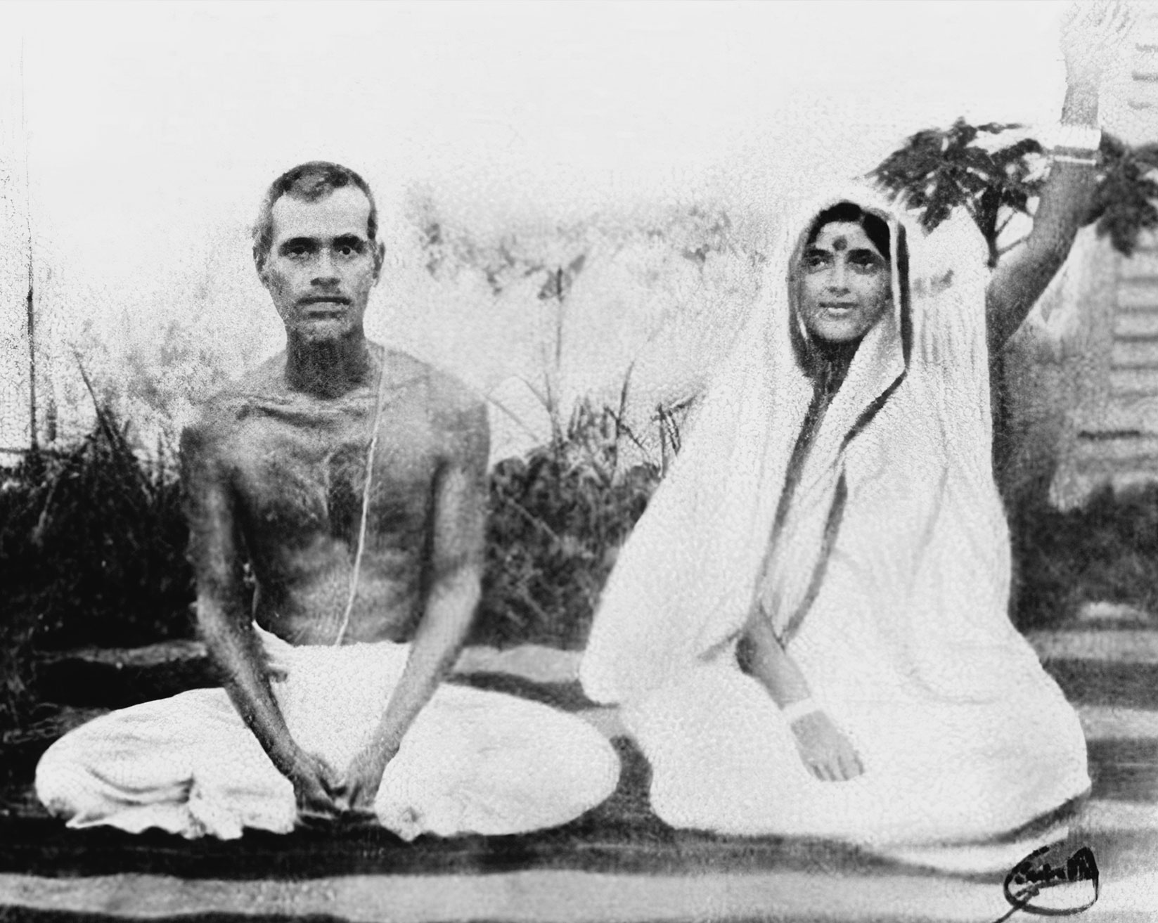 photographie de Mâ Ânandamayî avec Bholanath