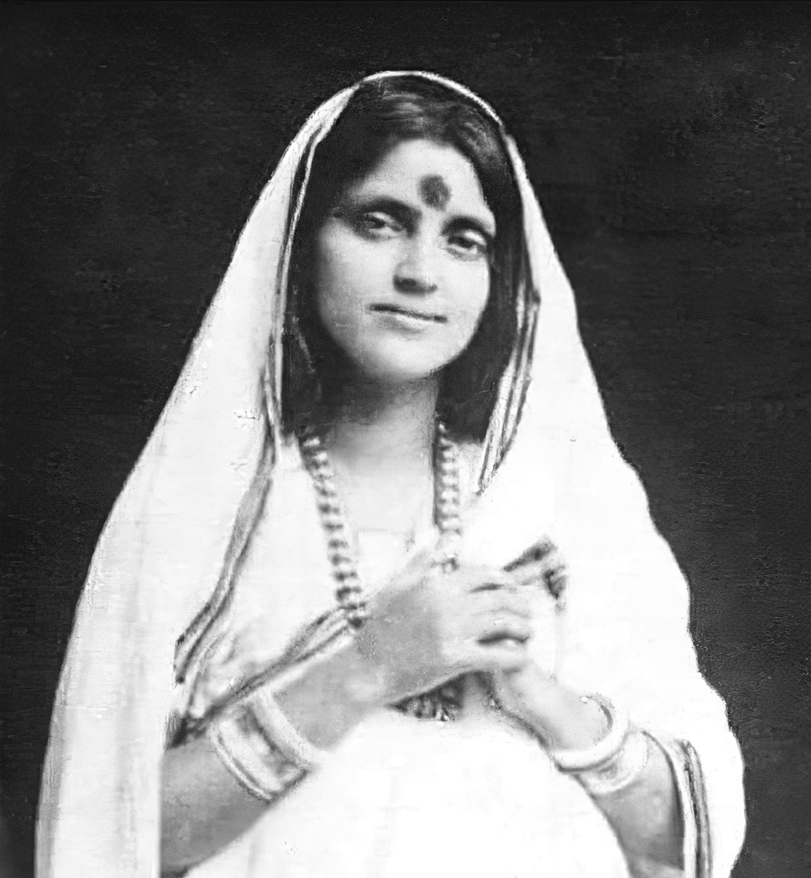 photographie de Mâ Ânandamayî avec Bholanath