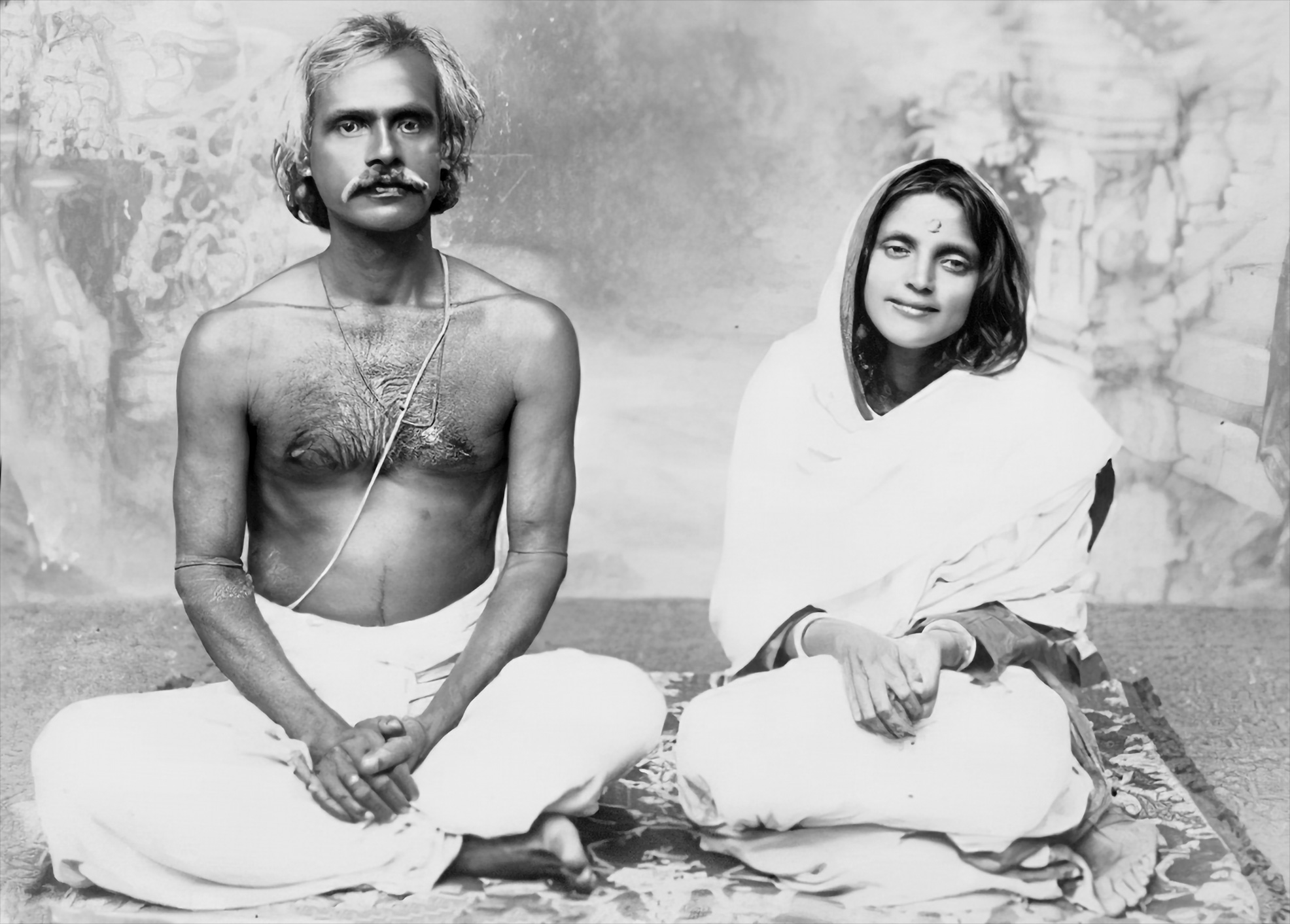 photographie de Mâ Ânandamayî avec Bholanath