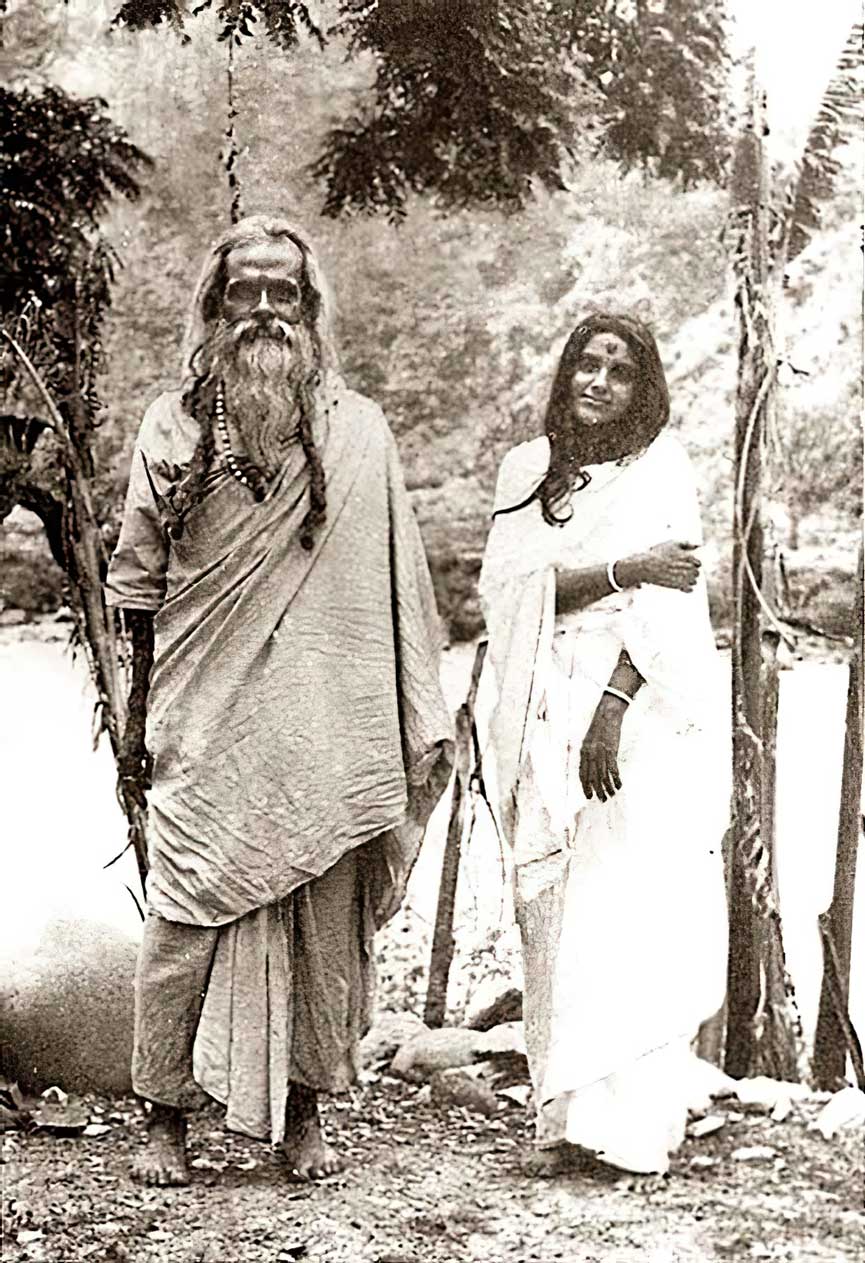Photographie de Mâ Ânandamayî et Bholanath