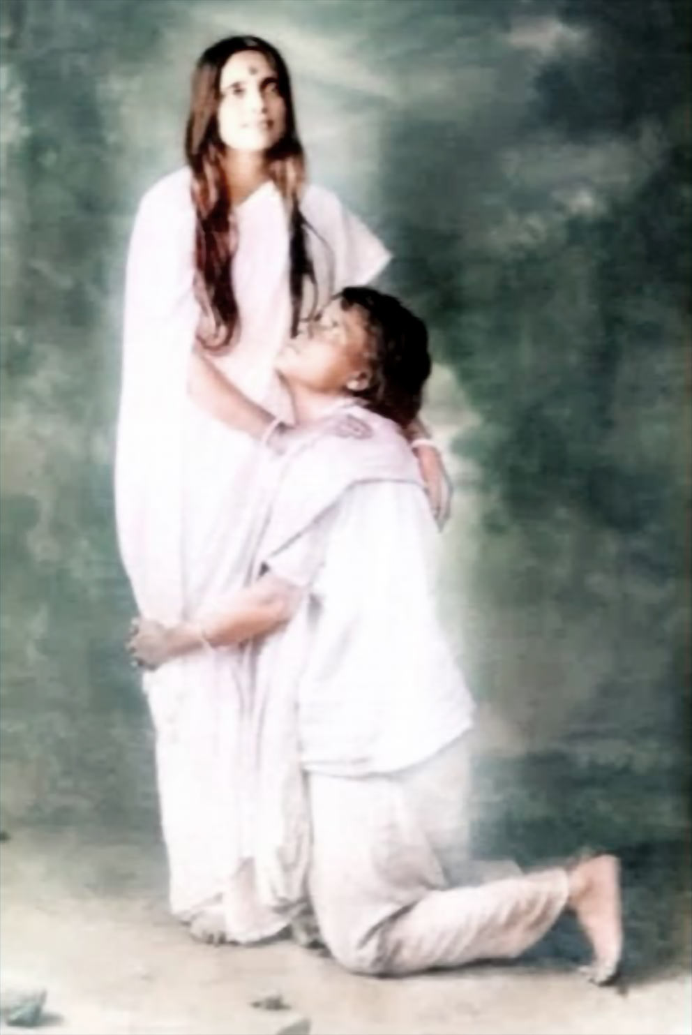 Photographie de Mâ Ânandamayî et Didi
