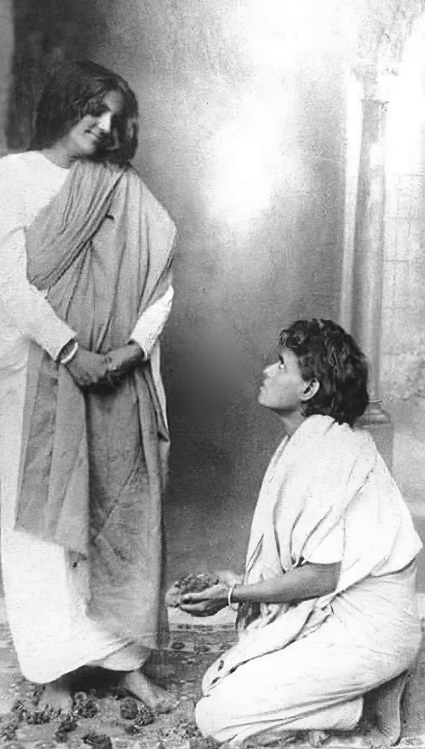 Photographie de Mâ Ânandamayî et Didi