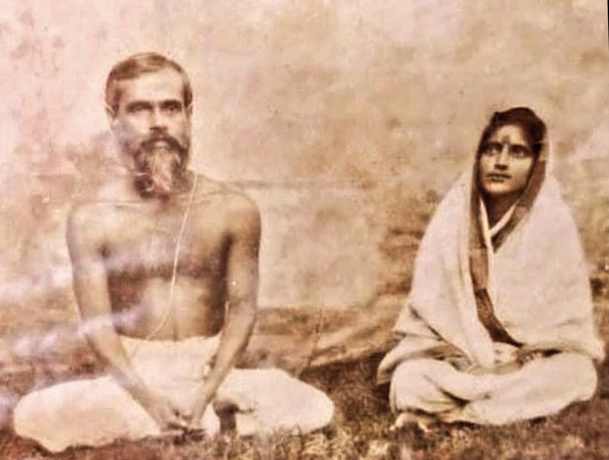 photographie de Mâ Ânandamayî avec Bholanath 