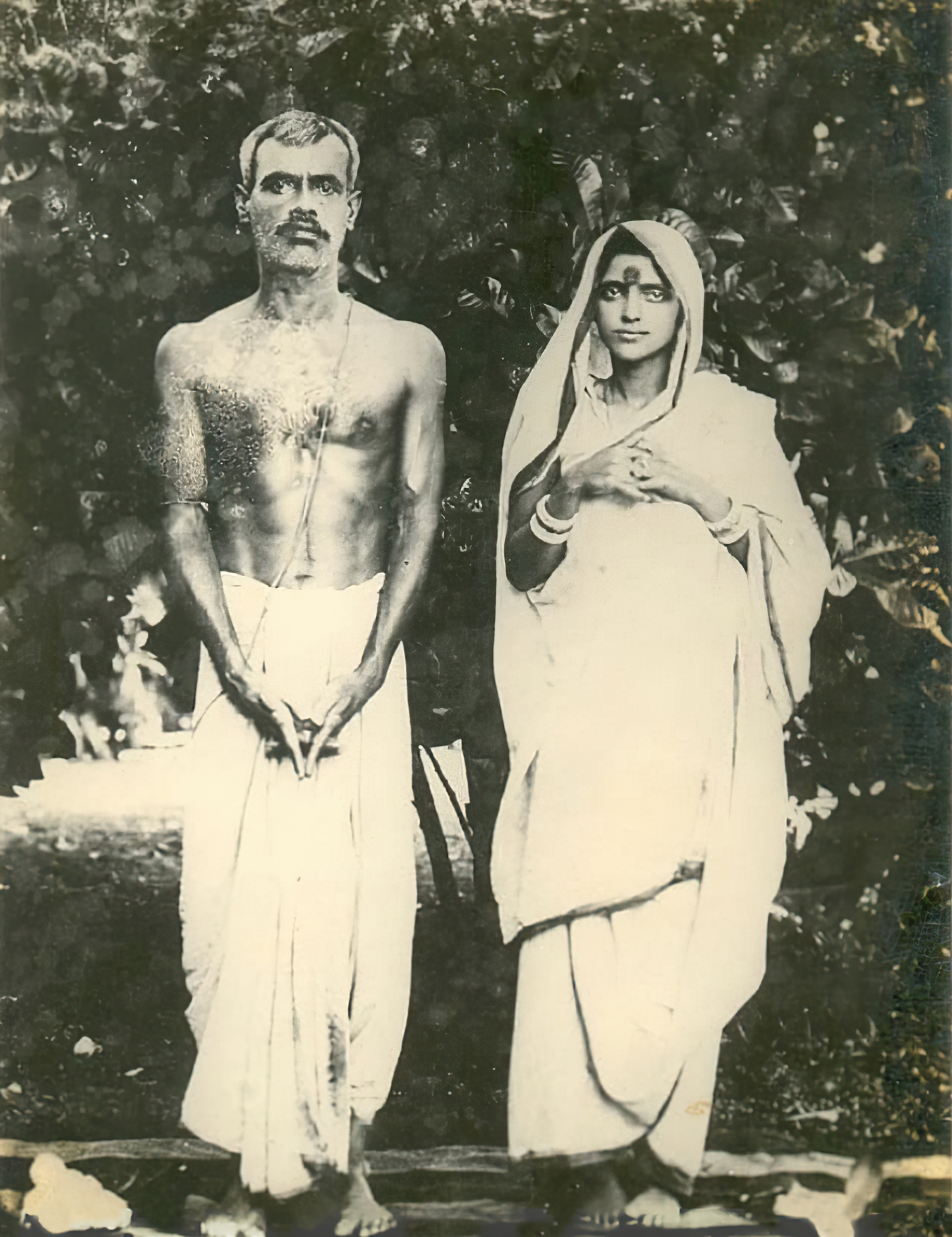 photographie de Mâ Ânandamayî avec Bholanath 