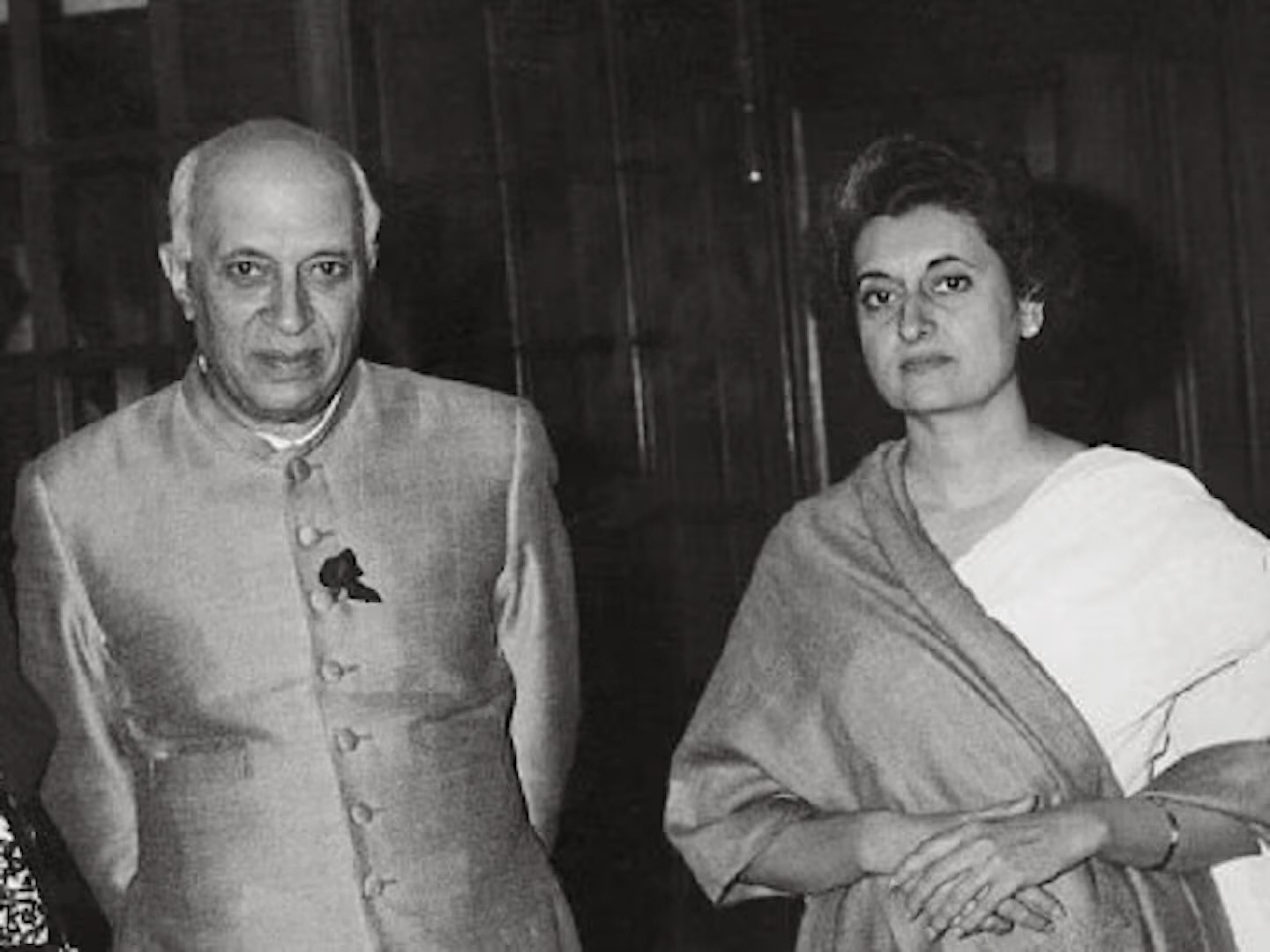 Jawaharlal Nehru et Indira Gandhi