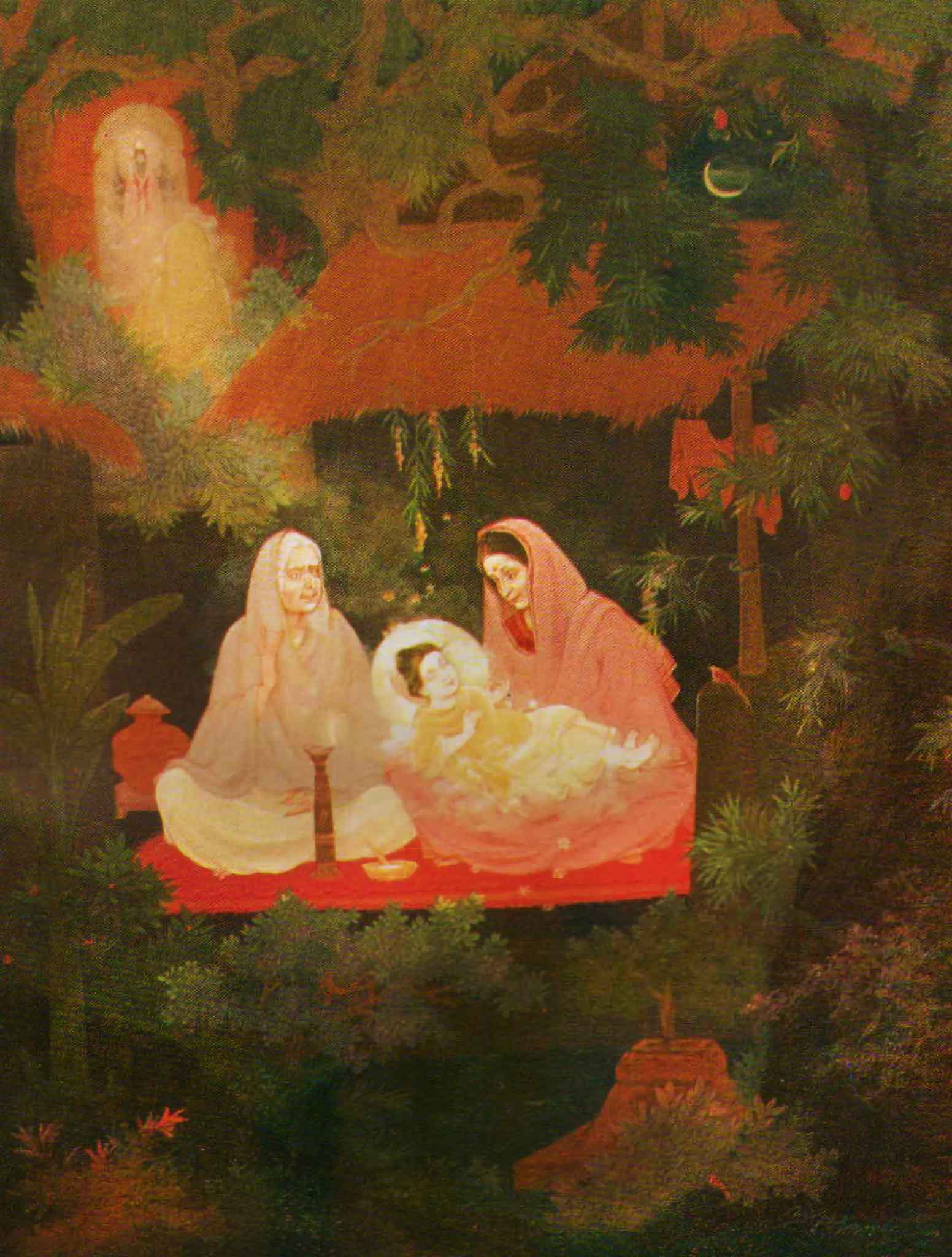 Peinture de Ratan Acharya représentant Mâ Ânandamayî