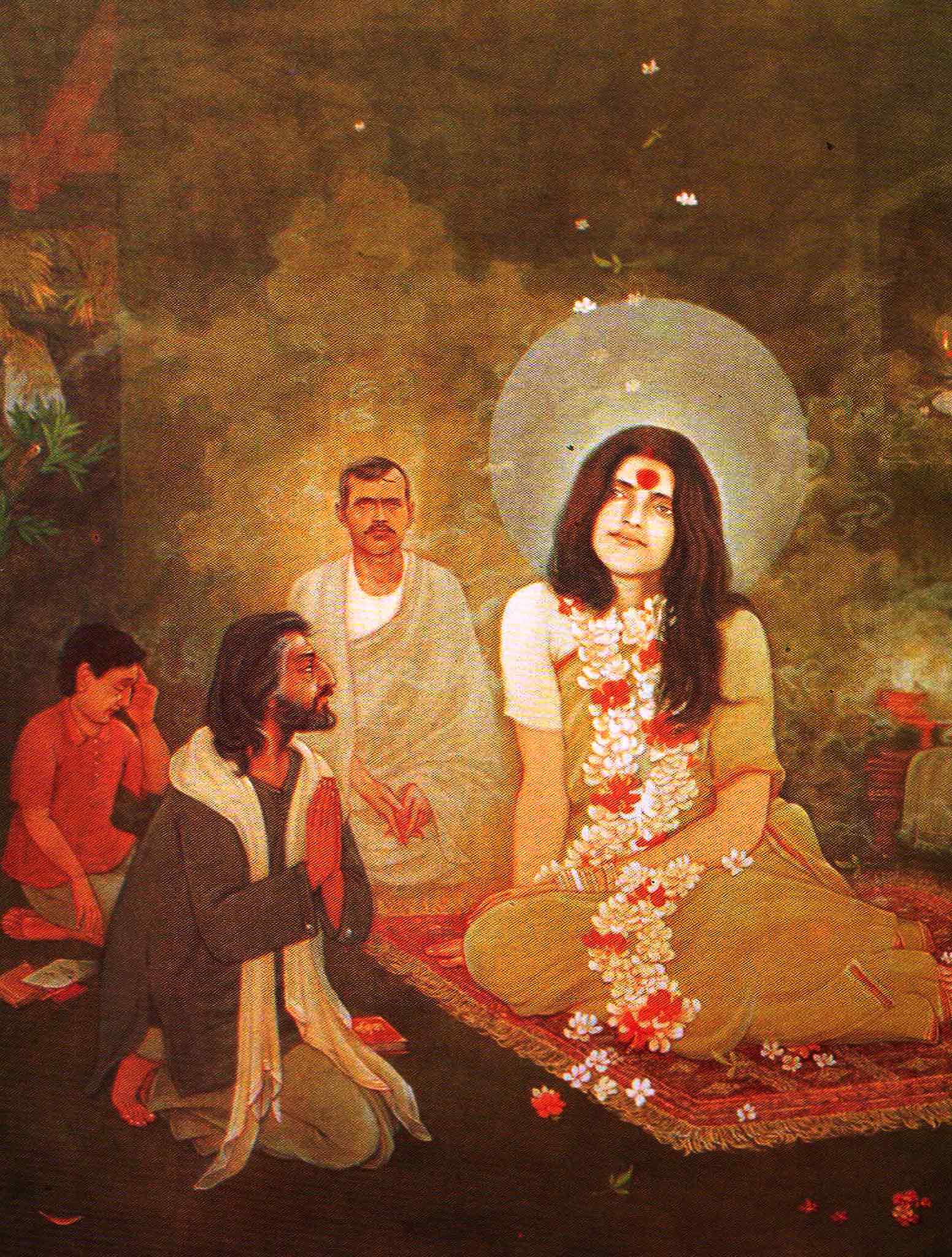 Peinture de Ratan Acharya représentant Mâ Ânandamayî