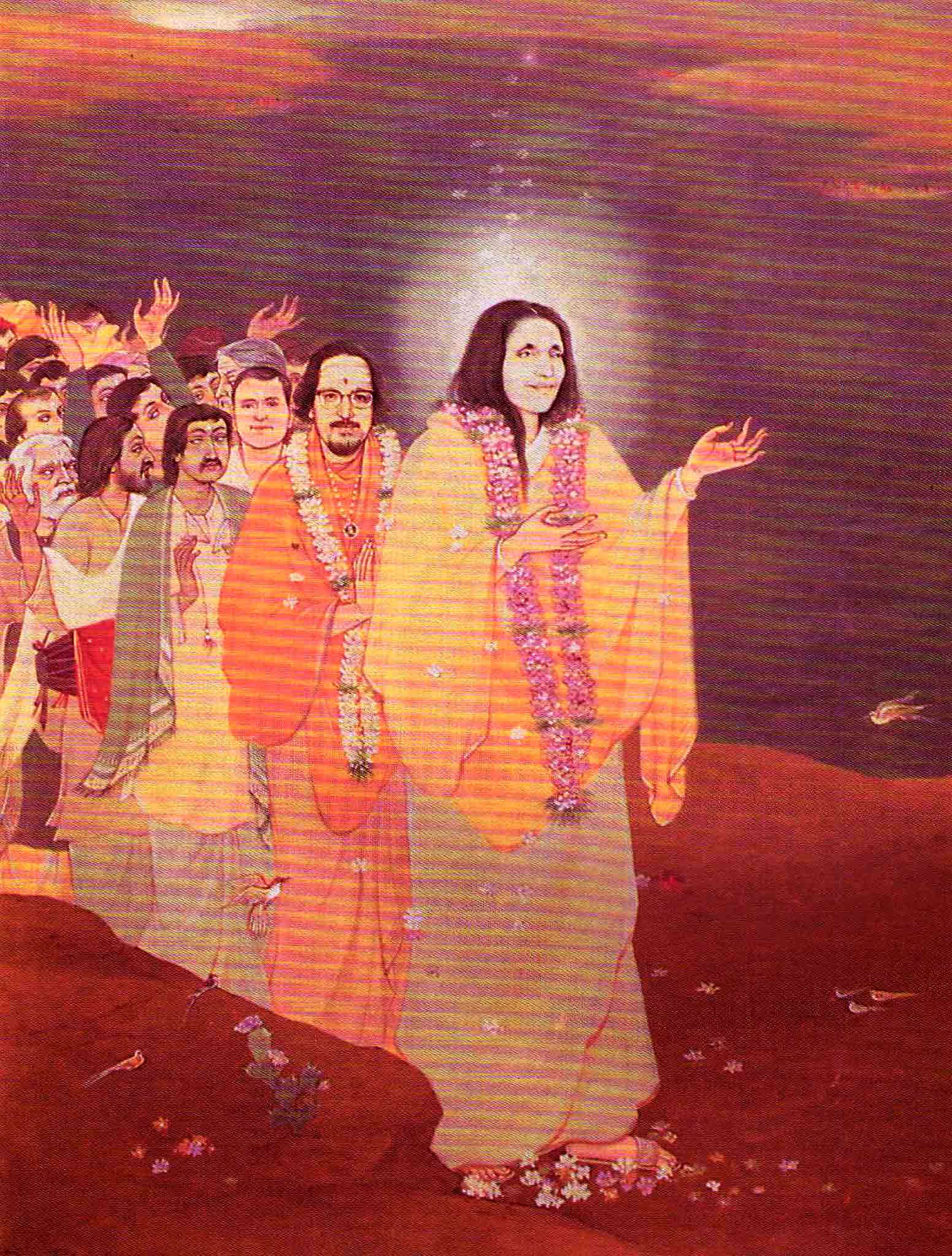 Peinture de Ratan Acharya représentant Mâ Ânandamayî