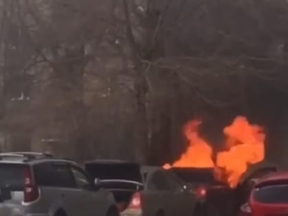 В центре Волгограда загорелась припаркованная иномарка