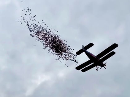 Над Волжским пролетит самолет с поздравлениями для горожан