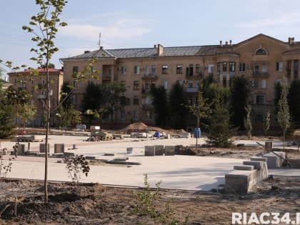 Реконструкция Сурского сквера в Волгограде идет с опережением графика