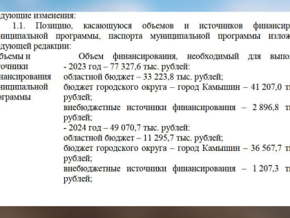 Камышин сократит финансирование благоустройства на 2024 год