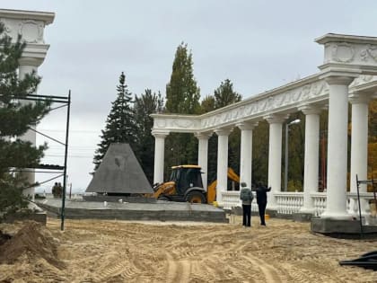 Завершение благоустройства мемориала первостроителям в Волжском