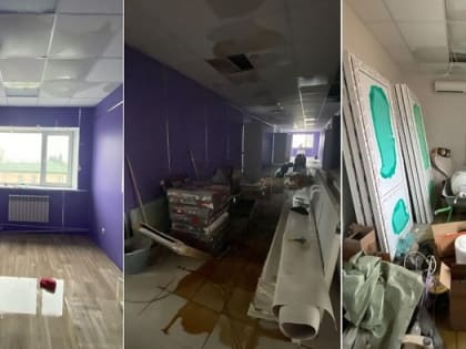 «Последней разобрали крышу»: под Волгоградом поликлинику залило дождем во время капремонта