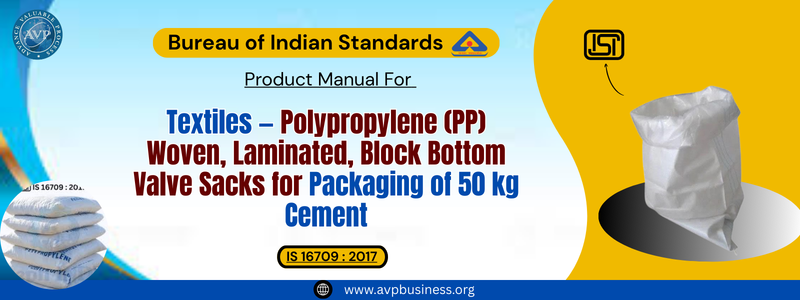 Textiles — Polypropylene (PP) Woven, Laminated, Block Bottom Valve Sacks for Packaging of 50 kg Cement