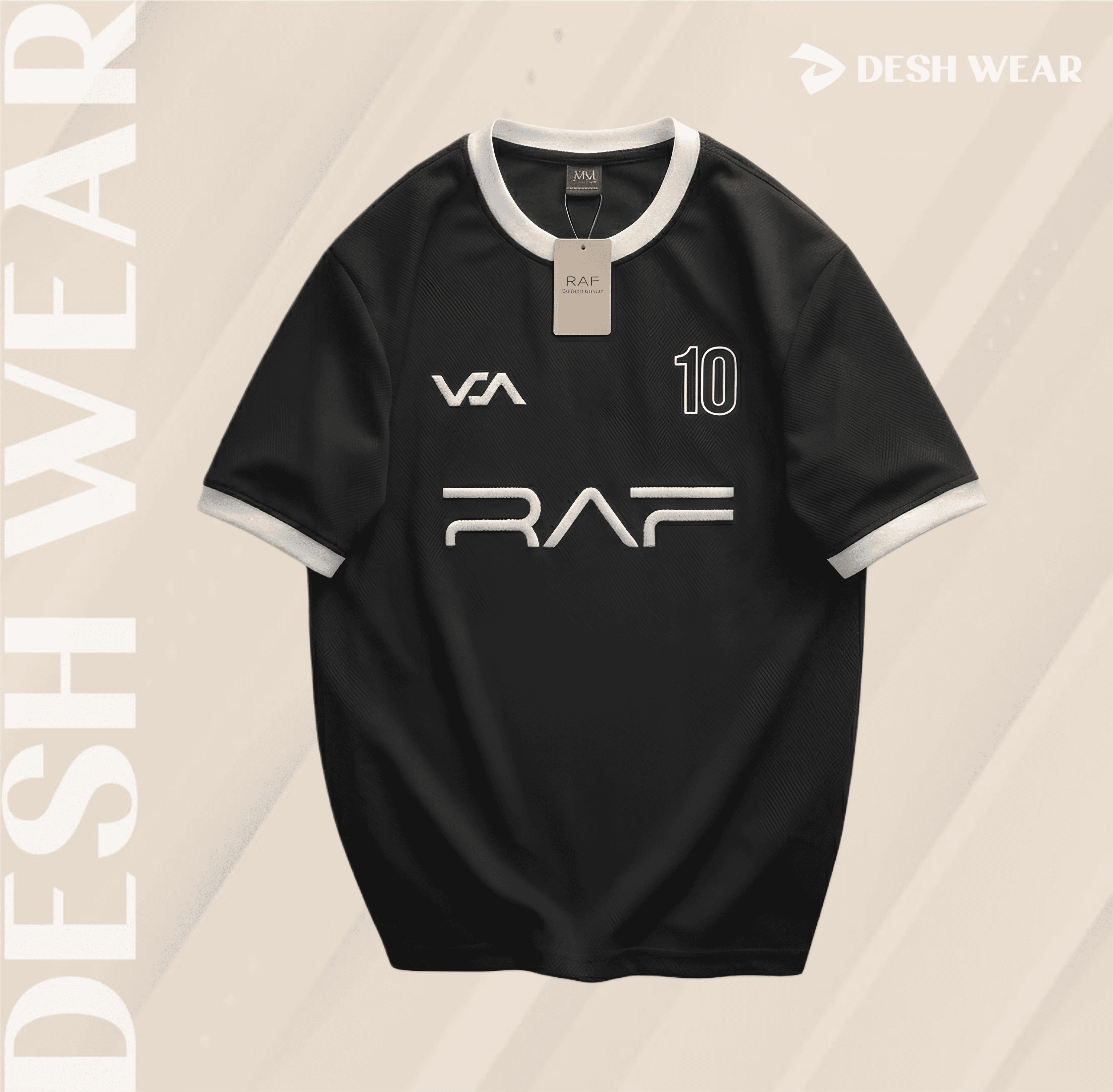 Premium mesh fabric jersey Black