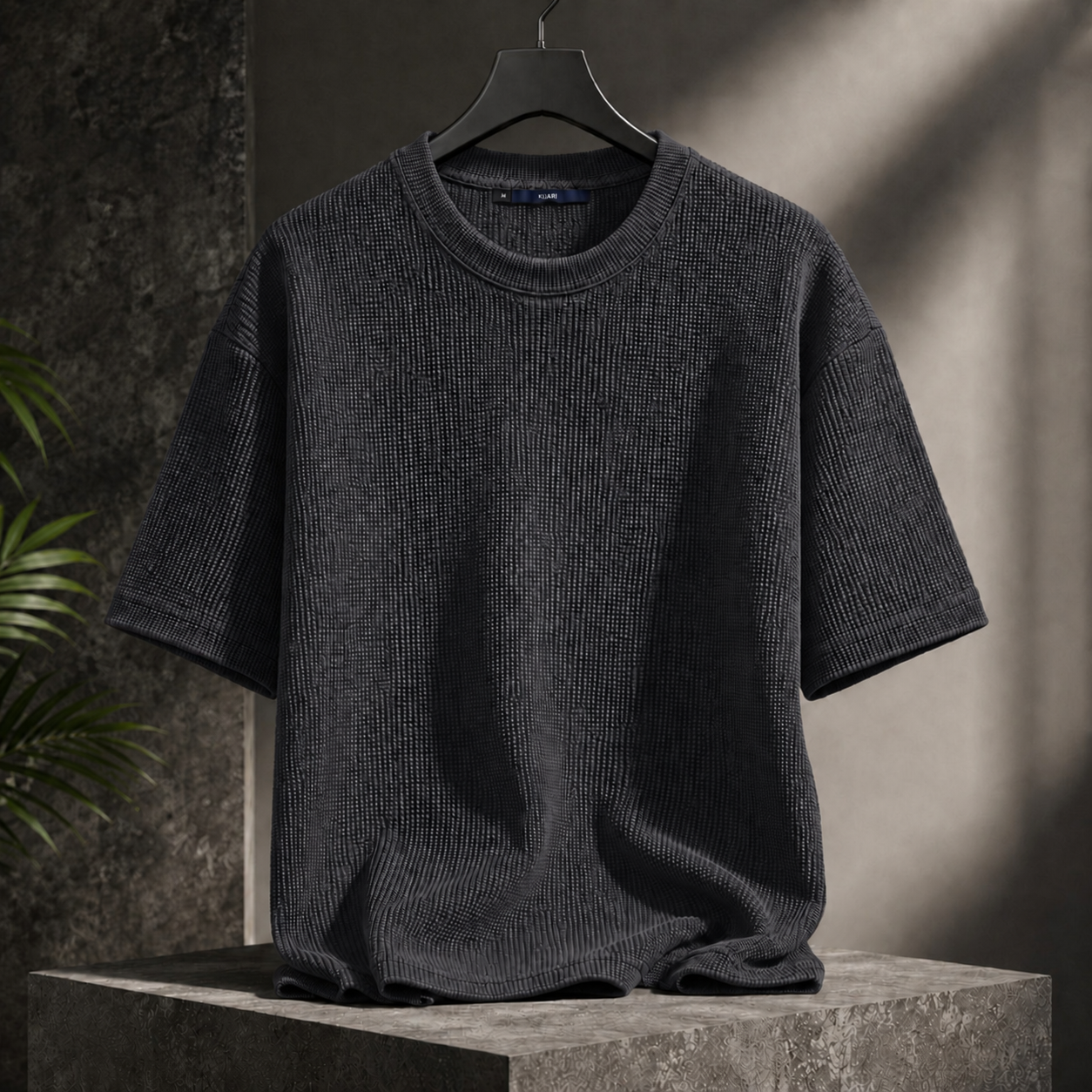 WAFFLE T-SHIRT (Charcoal)