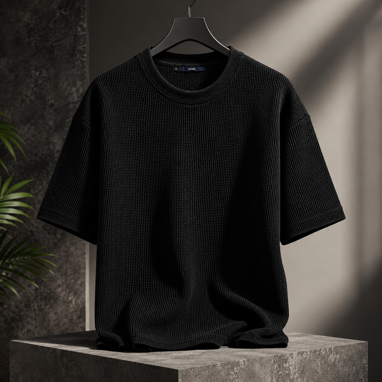 WAFFLE T-SHIRT (Black)