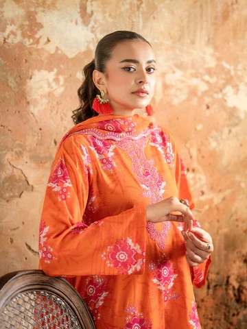 3 PC UN-STITCHED (SHIRT TROUSER & DUPPATA) GZI2525A11