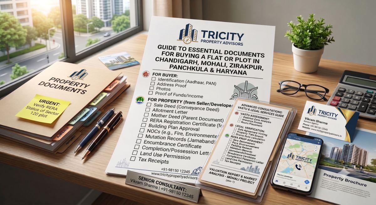 What Information & Documents Are Required to Buy a Flat or Plot in Chandigarh, Mohali, Zirakpur, Panchkula & Haryana?