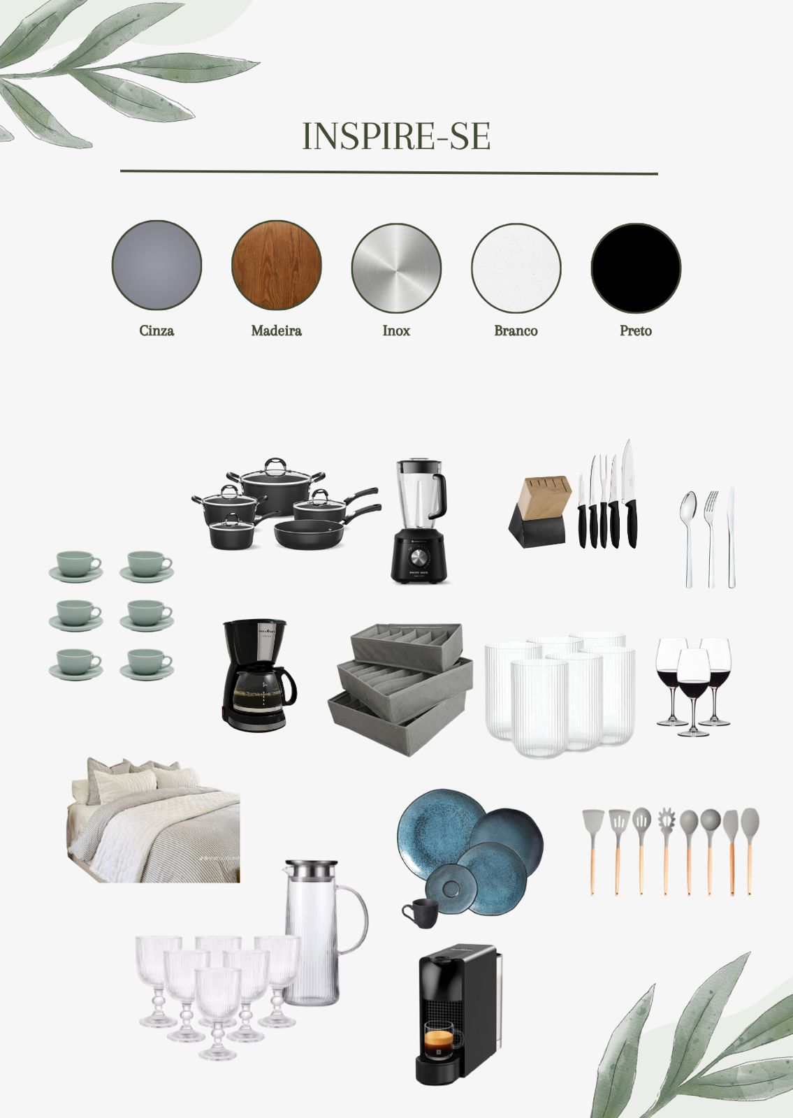 Referência de estilo do casal - utensílios e decoração