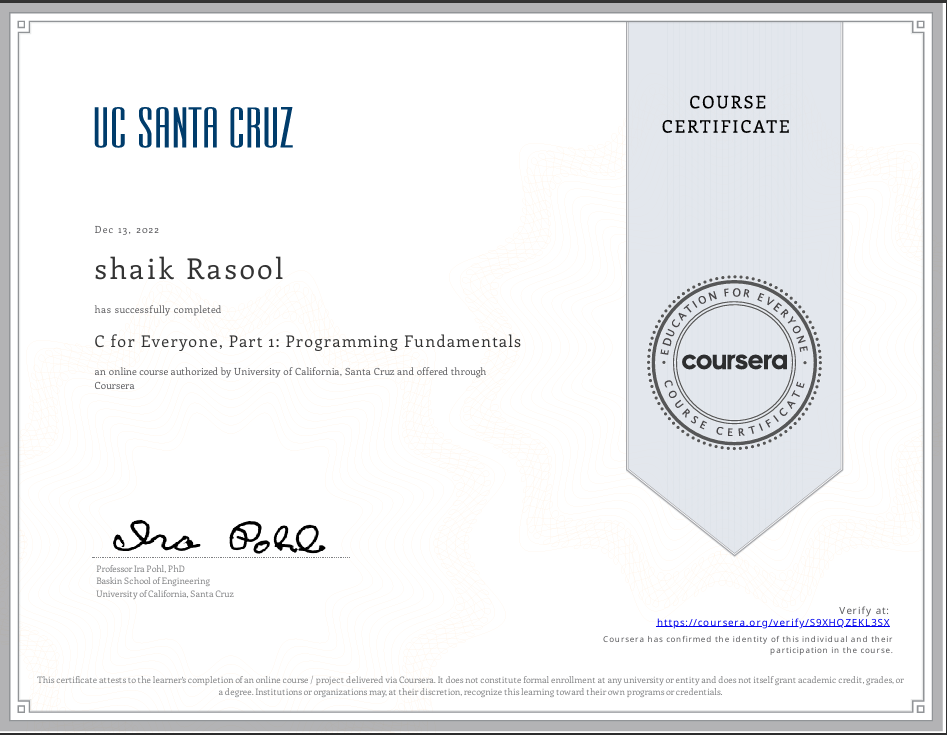 Technical certificates preview