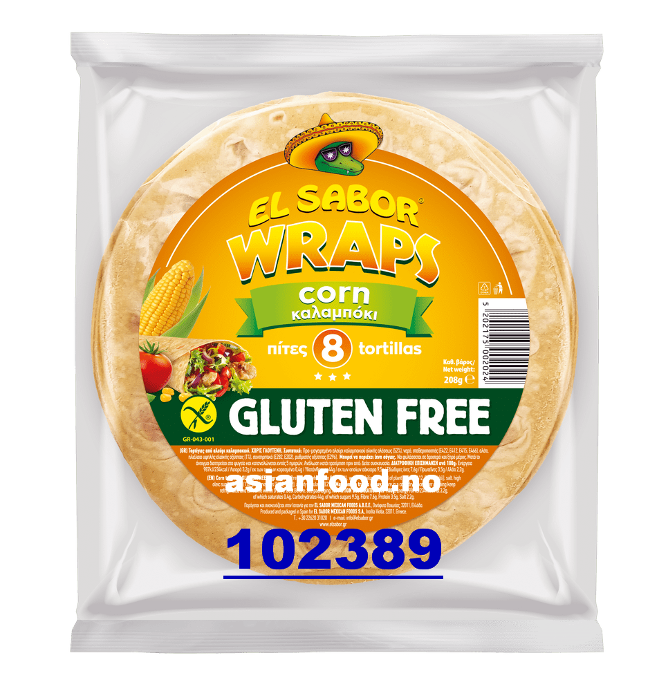 KOMMENDE-EL SABOR Corn Tortilla 15cm Gluten free- 20x(4x52g)