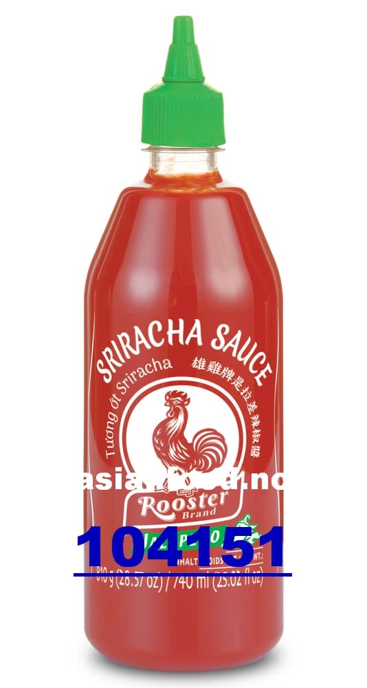 KOMMENDE -ROOSTER Sriracha Hot Chilli Jalapeno Sauce 12x810g