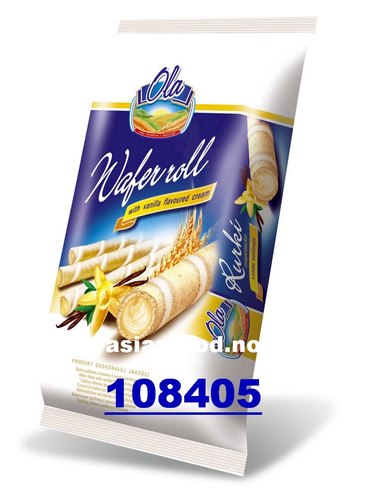 KOMMENDE - OLA Wafer rolls with flavoured vanilla cream