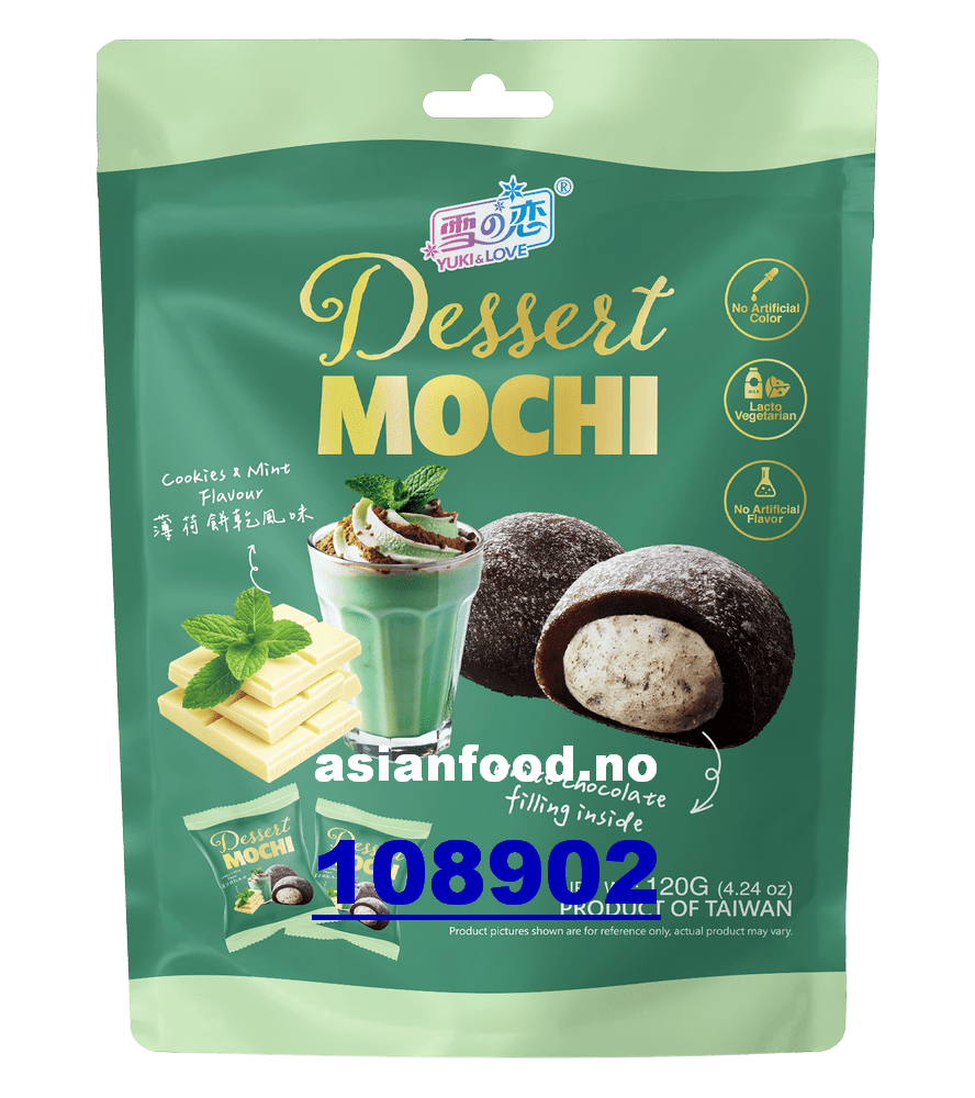 NYHET - YUKI & LOVE Mochi Mint chocolate flavor 12x120g