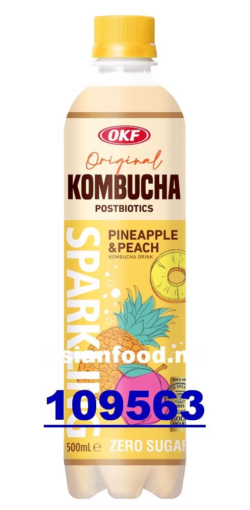 KOMMENDE-OKF Kombucha sparkling Pineapple & Peach 20x500ml