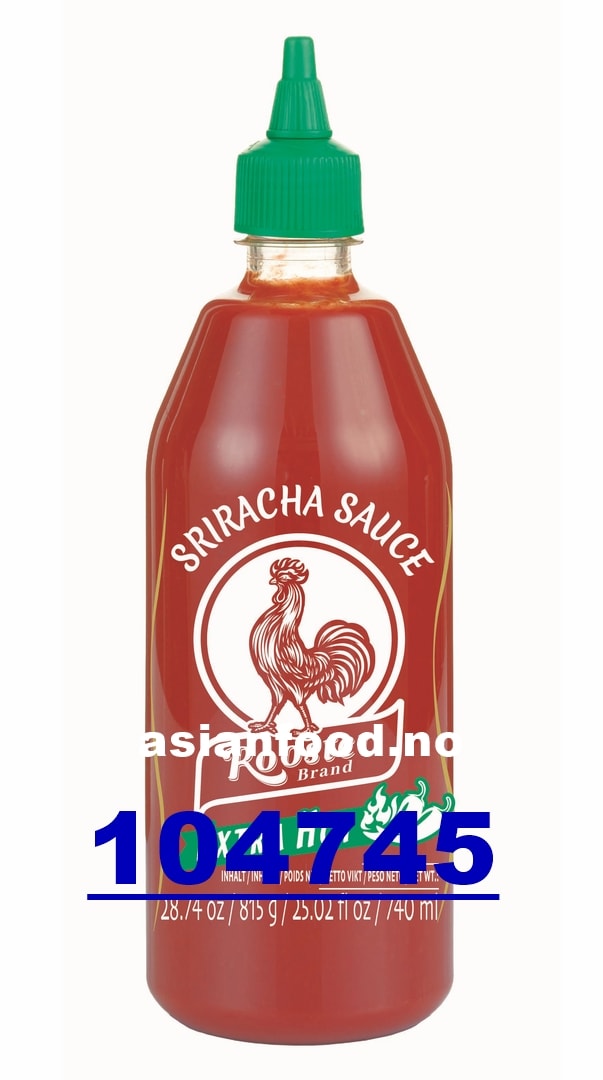 KOMMENDE - ROOSTER Sriracha extra hot chilli sauce 12x815g