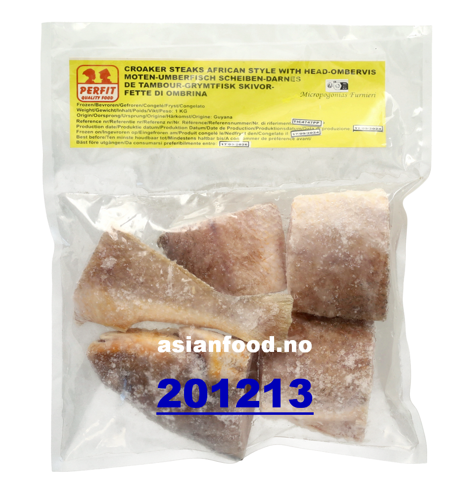 KOMMENDE-PERFIT Croaker steaks African style with head 8x1kg
