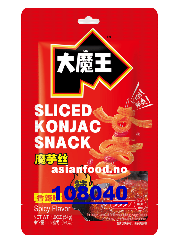 KOMMENDE -JYANJINPUZI Konjac snack (sliced) spicy 6x(12x54g)