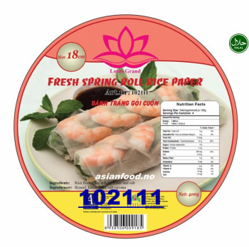 LOTUS Fresh springroll rice paper 18cm - 40x400g 